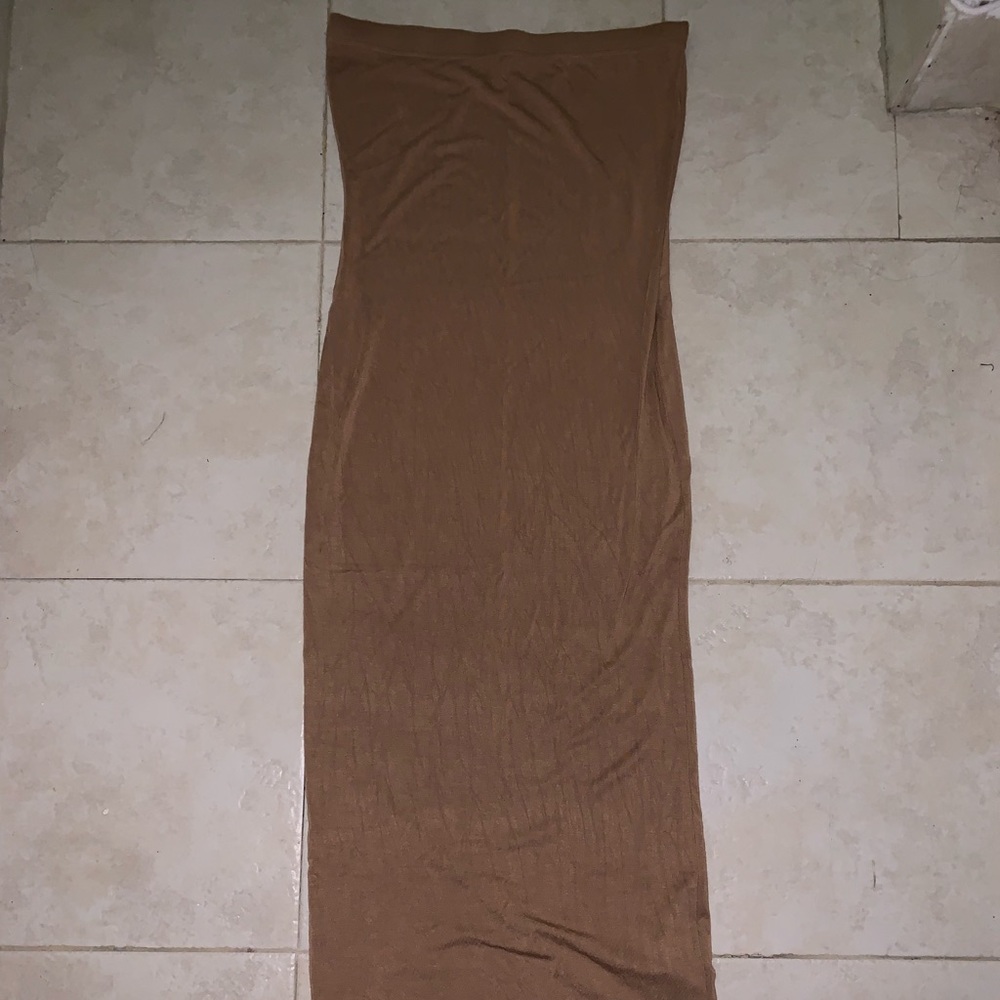 Camel basic tube dress